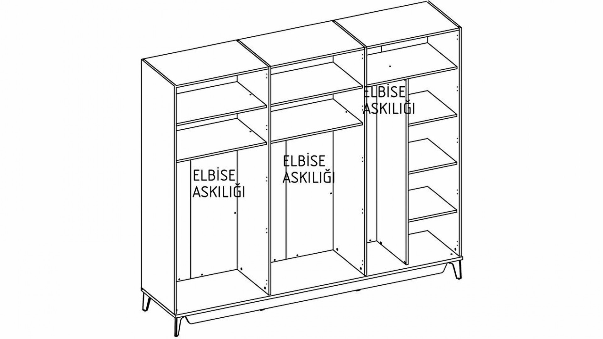 Alvis 6-türiger Schrank