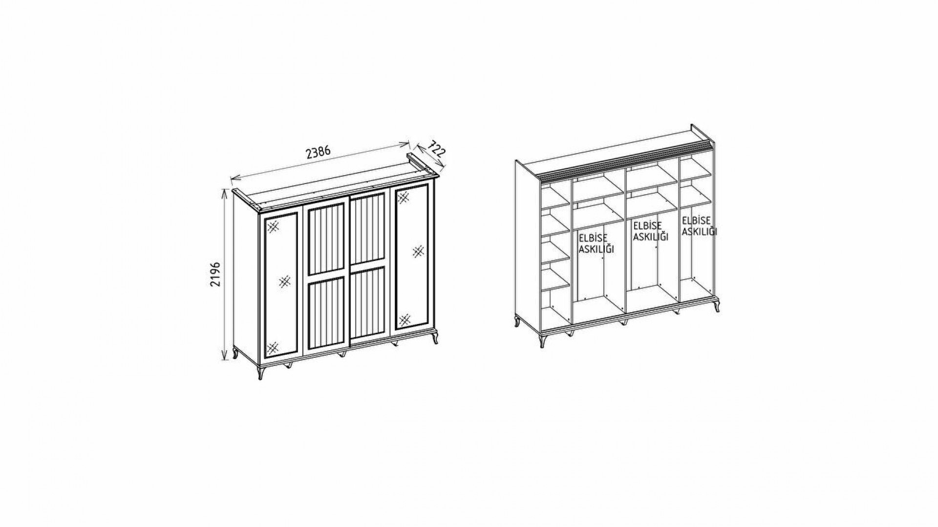 Andera Schwebetürenschrank