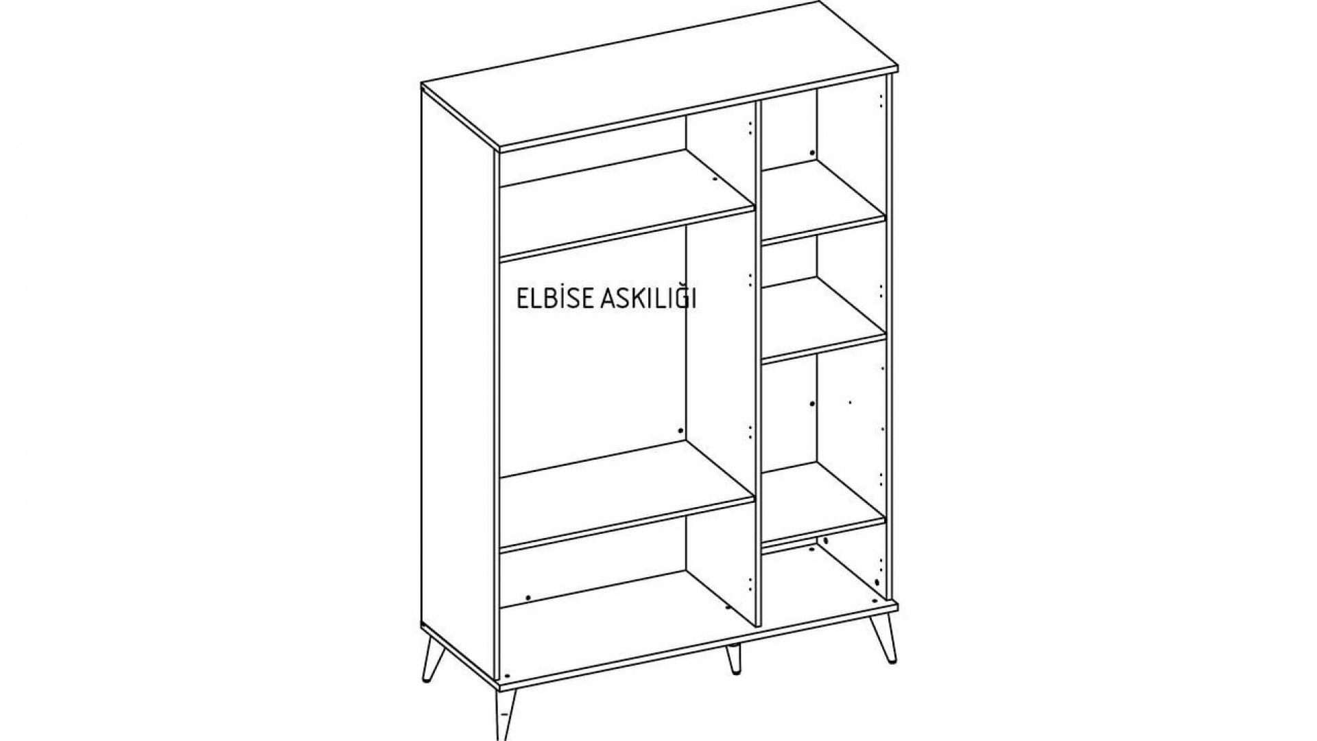 Intro 3-türiger Kleiderschrank