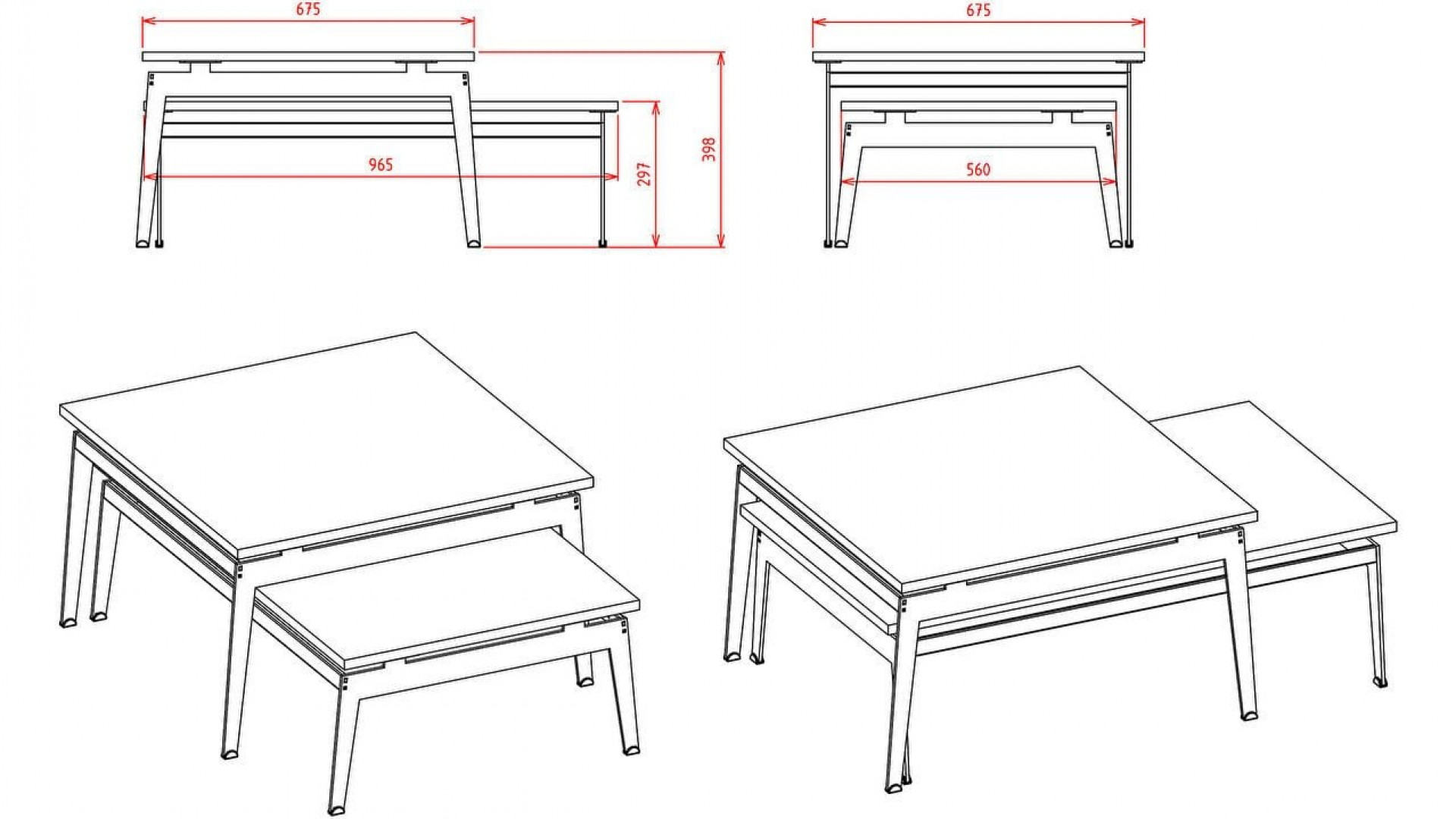 Lucida Couchtisch