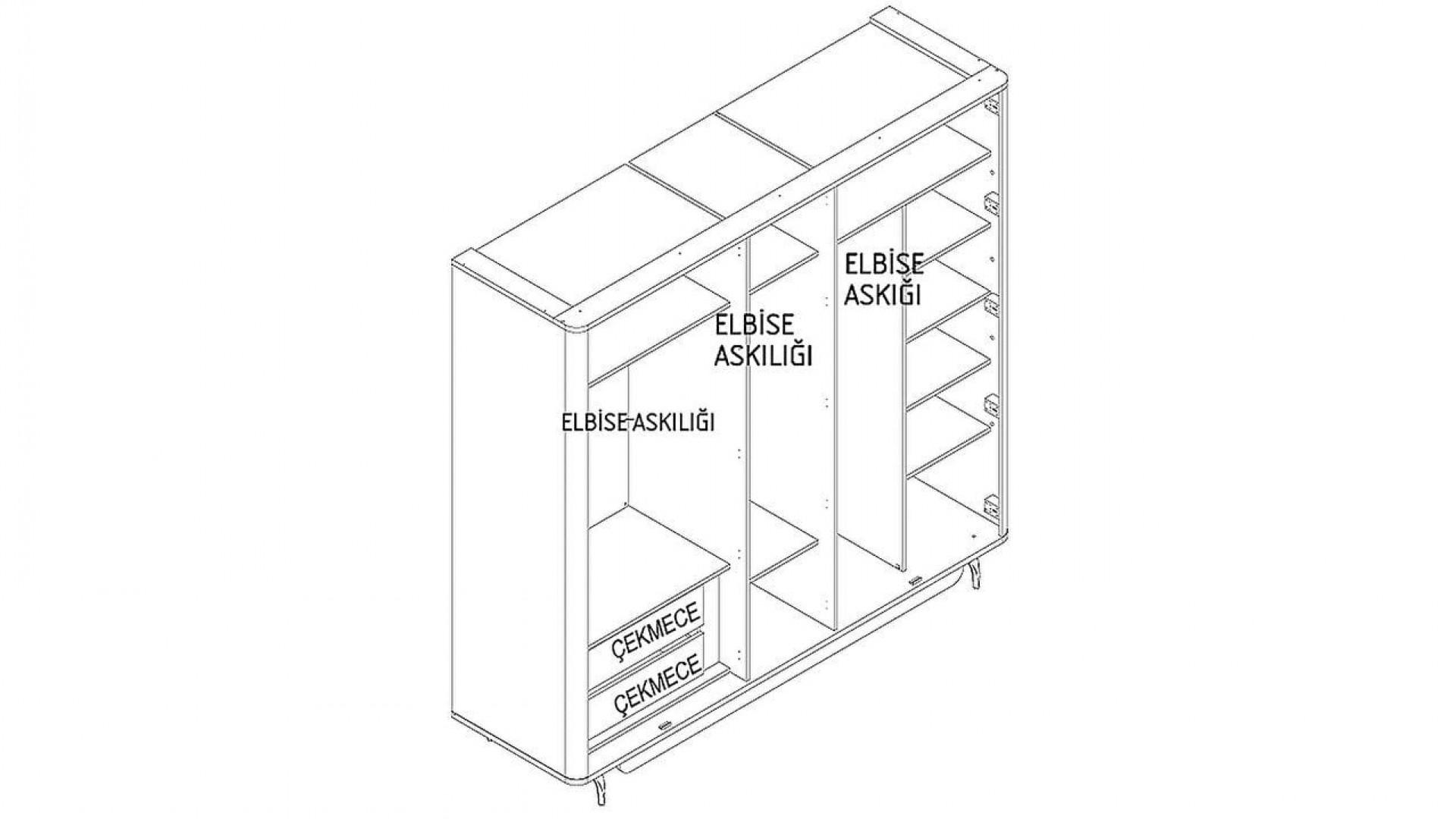 Larissa 5-türiger Schrank