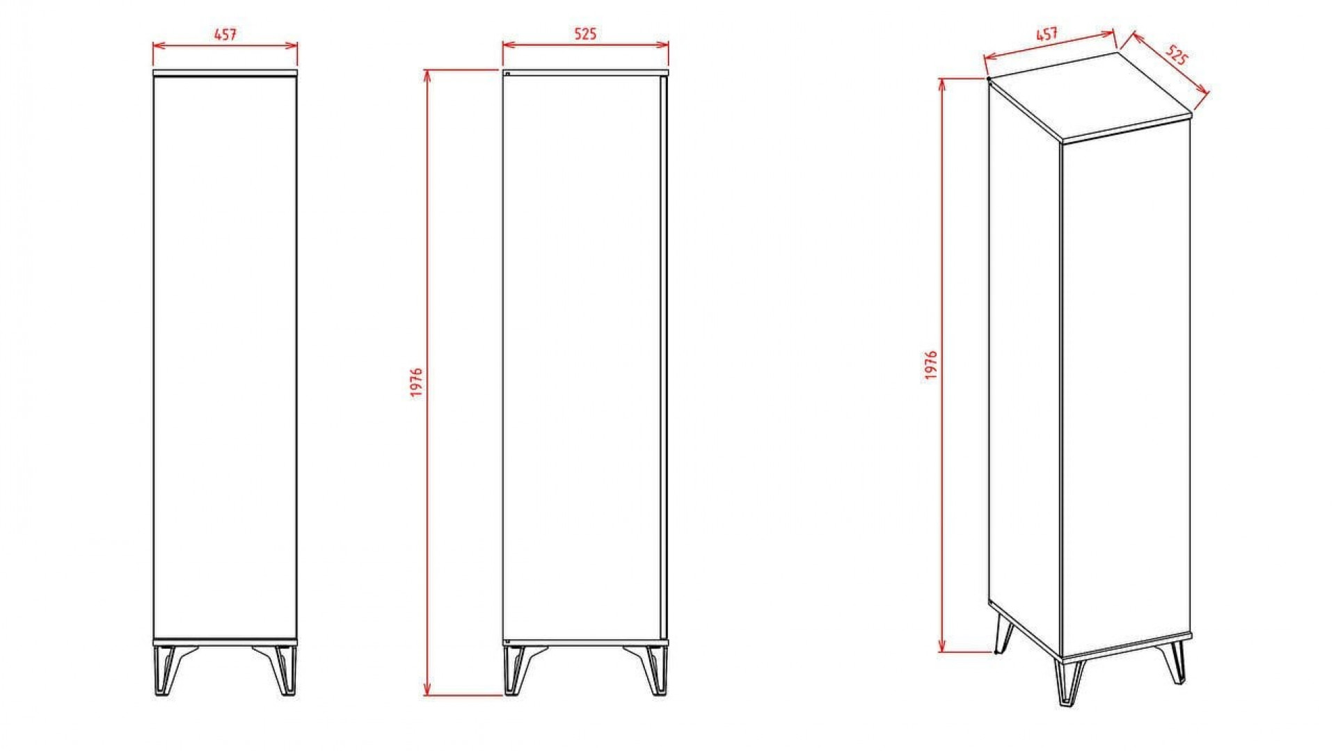 Live Jugendzimmer Einzel-Kleiderschrank