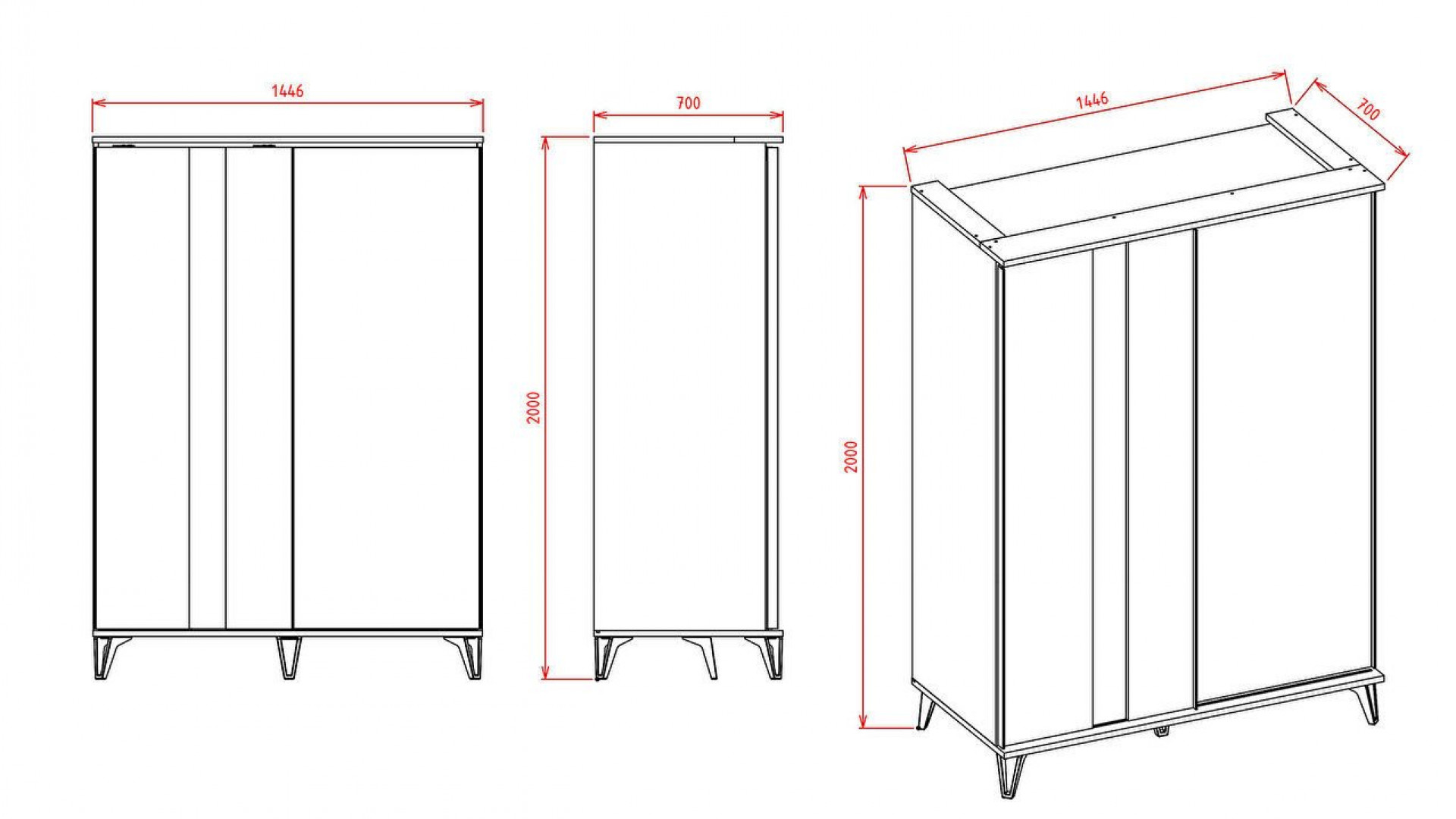 Live Jugendzimmer Schiebetür-Kleiderschrank