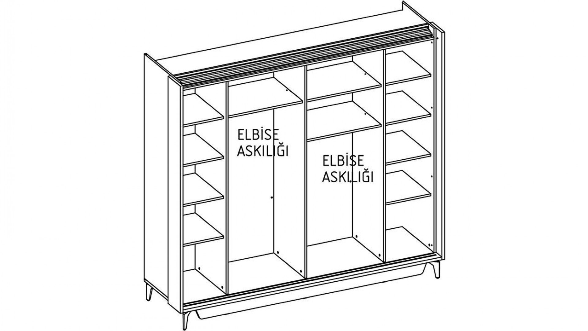 Monaco Schwebetürenschrank