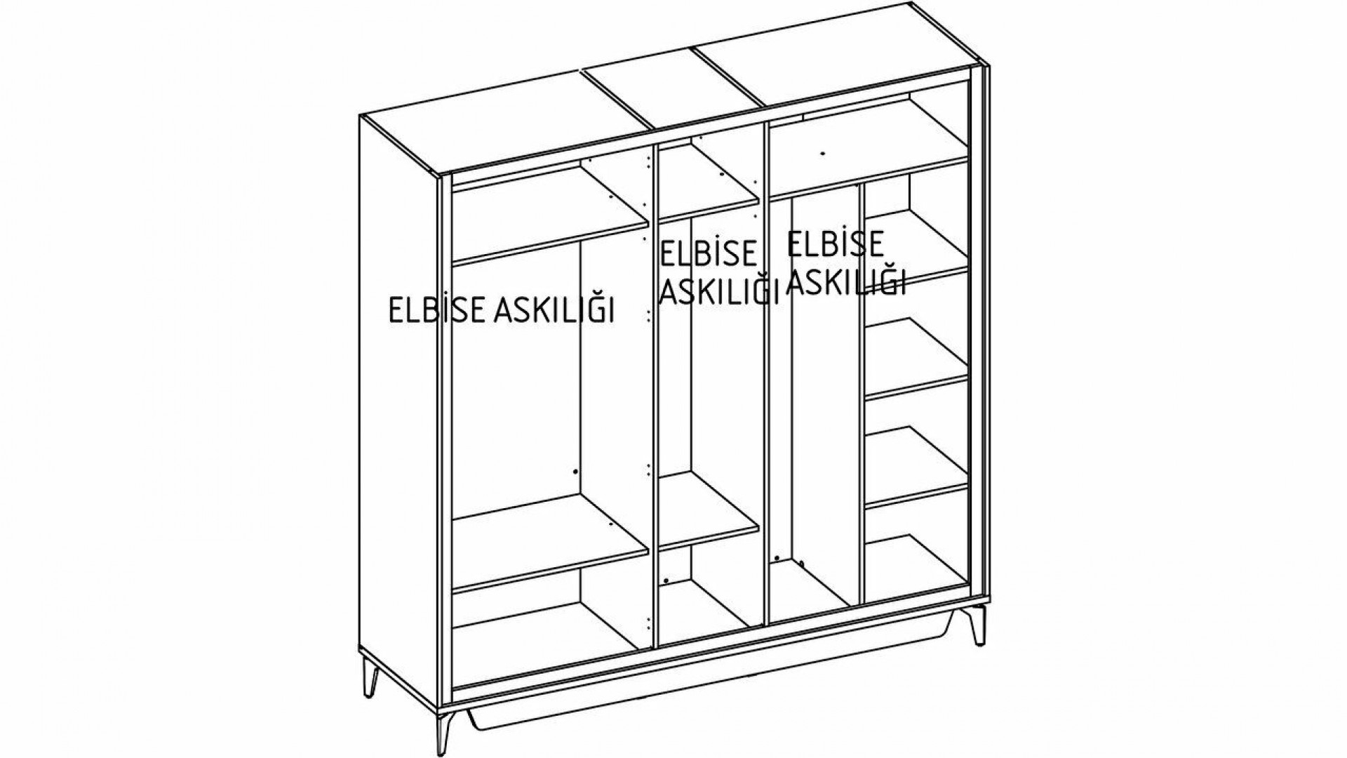 Monaco 5-türiger Schrank