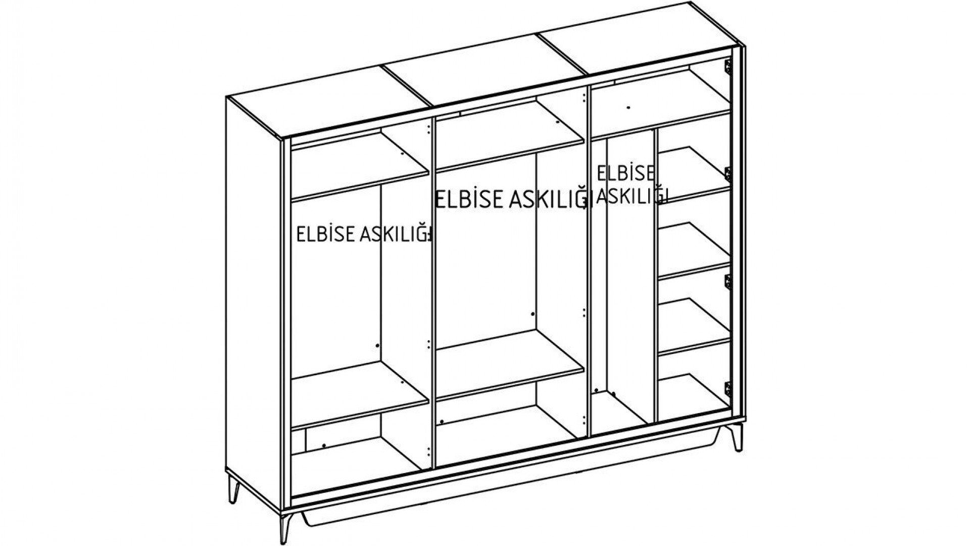 Monaco 6-türiger Schrank