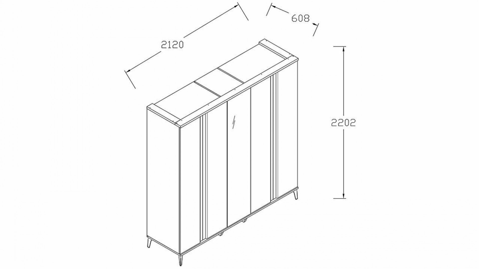 Palermo 5-türiger Schrank