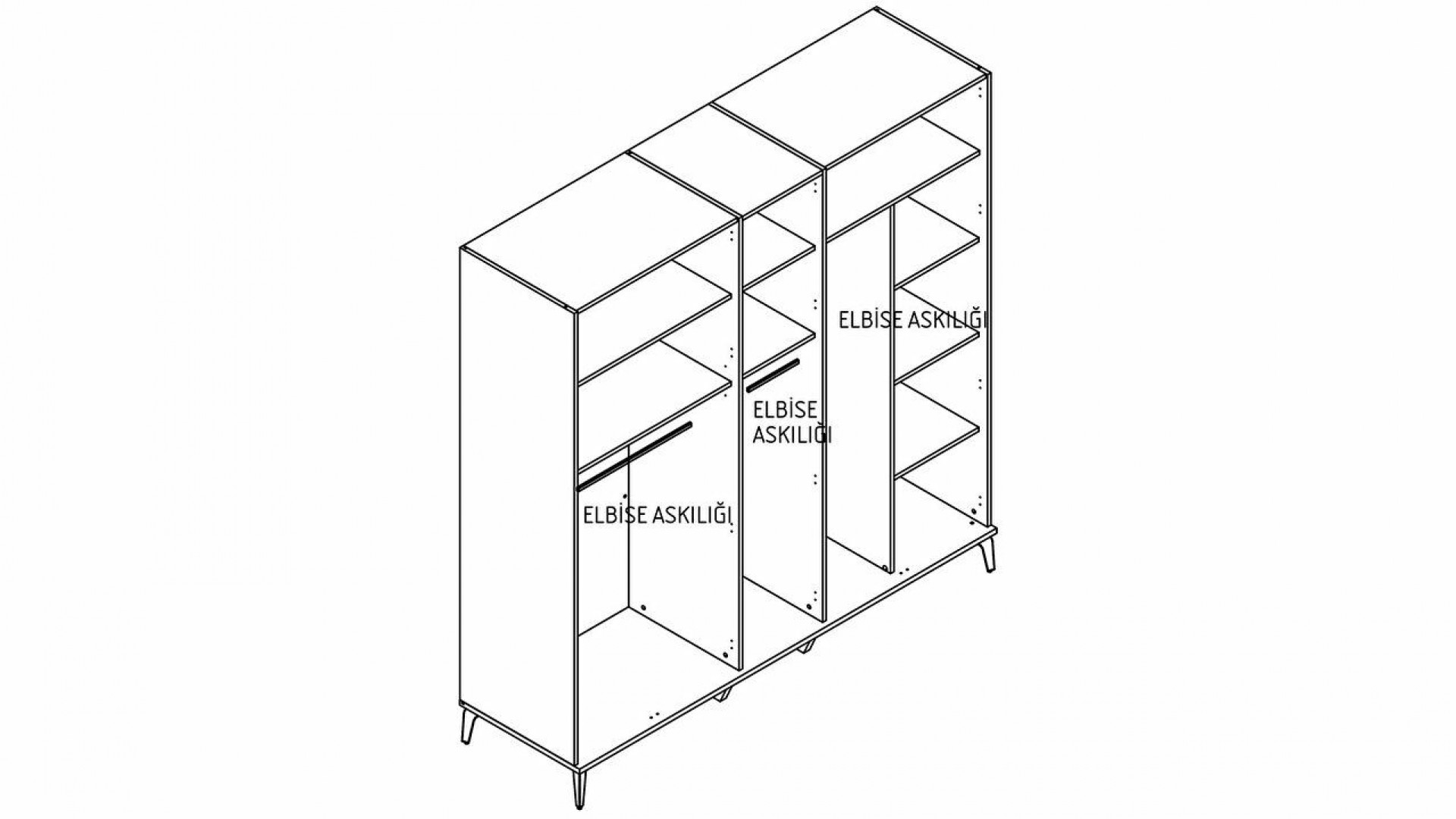 Palermo 5-türiger Schrank
