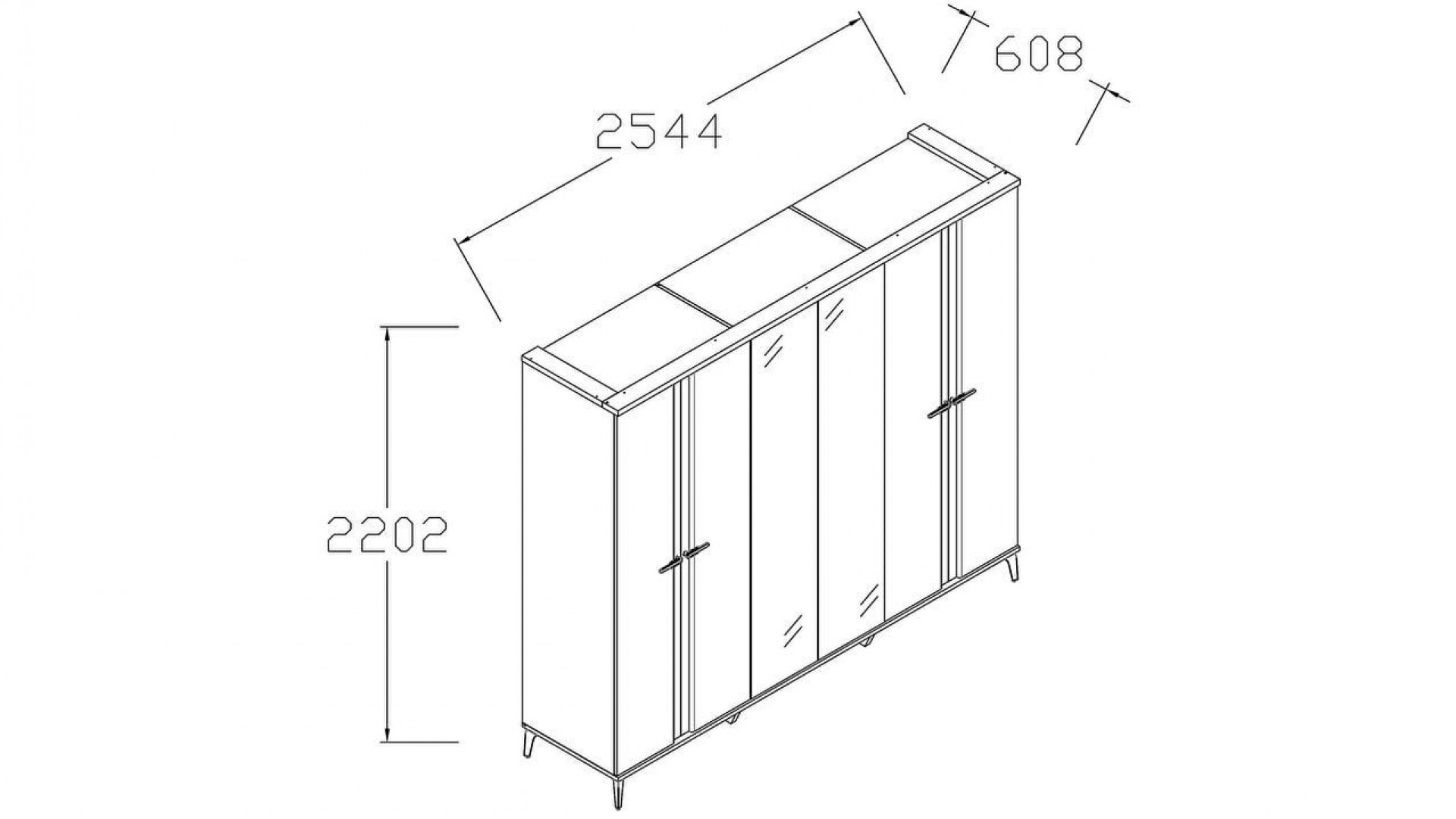 Palermo 6-türiger Schrank