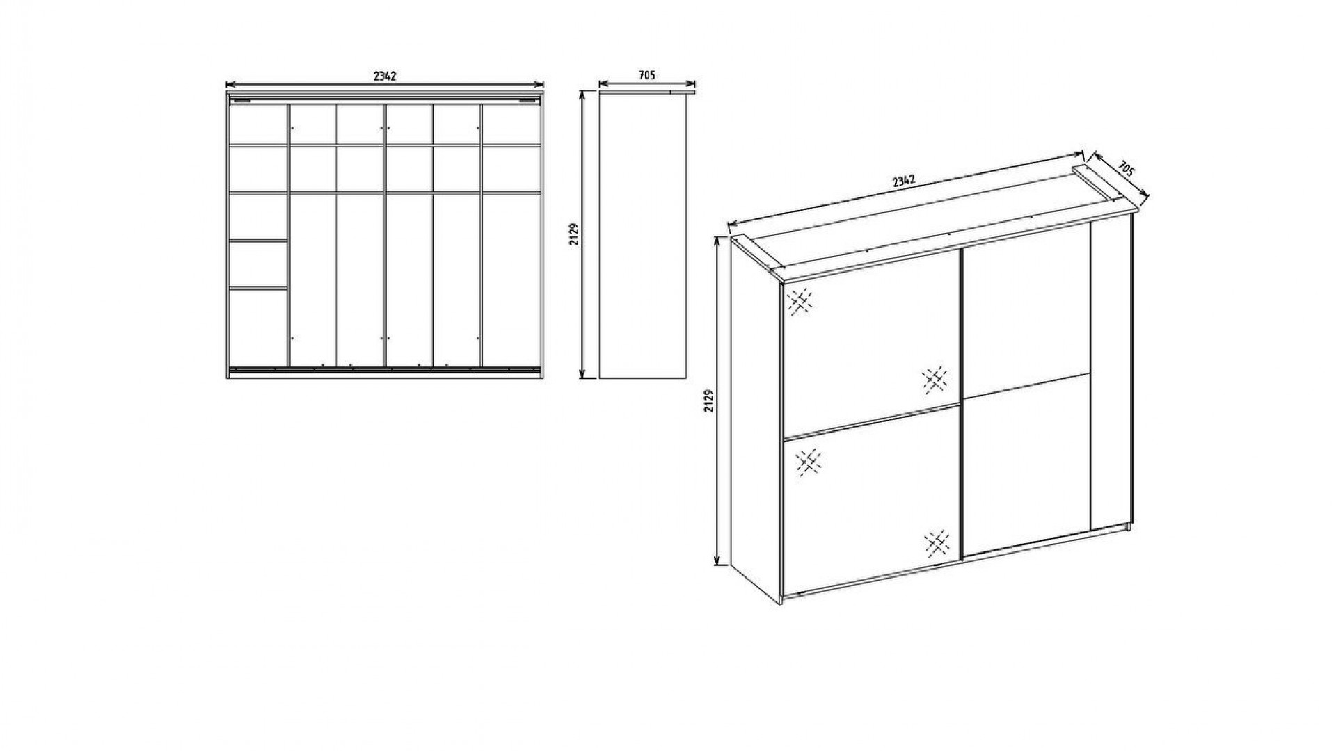 Pandora Schwebetürenschrank