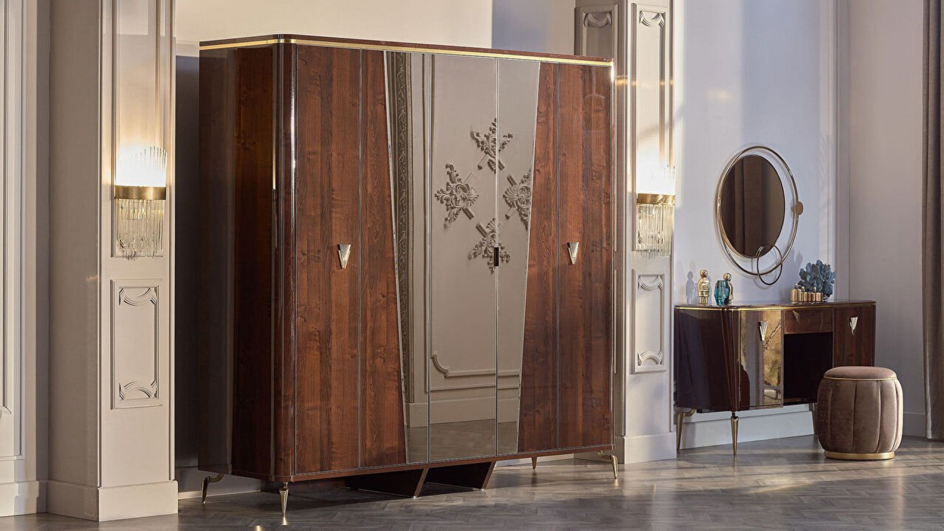 Plaza 5-türiger Schrank - Eiche