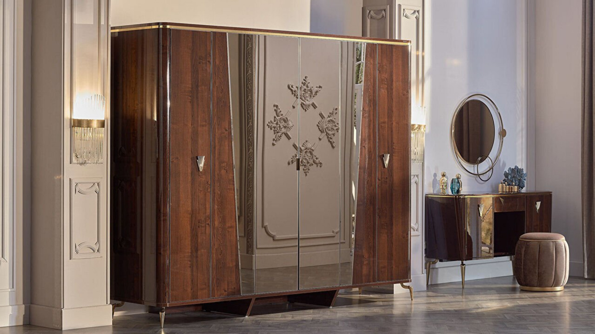 Plaza 6-türiger Schrank - Eiche