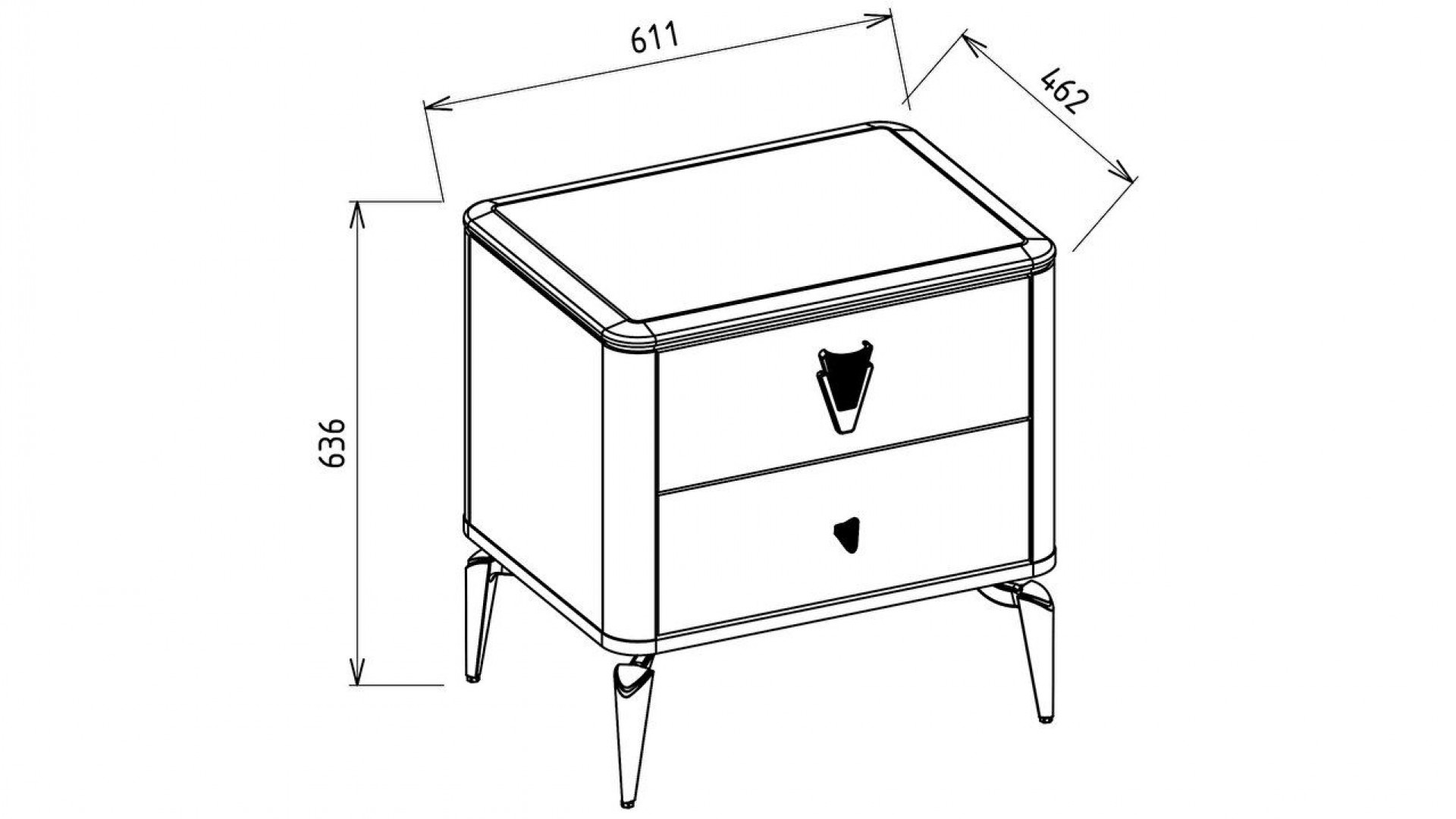 Plaza Nachttisch - Eiche