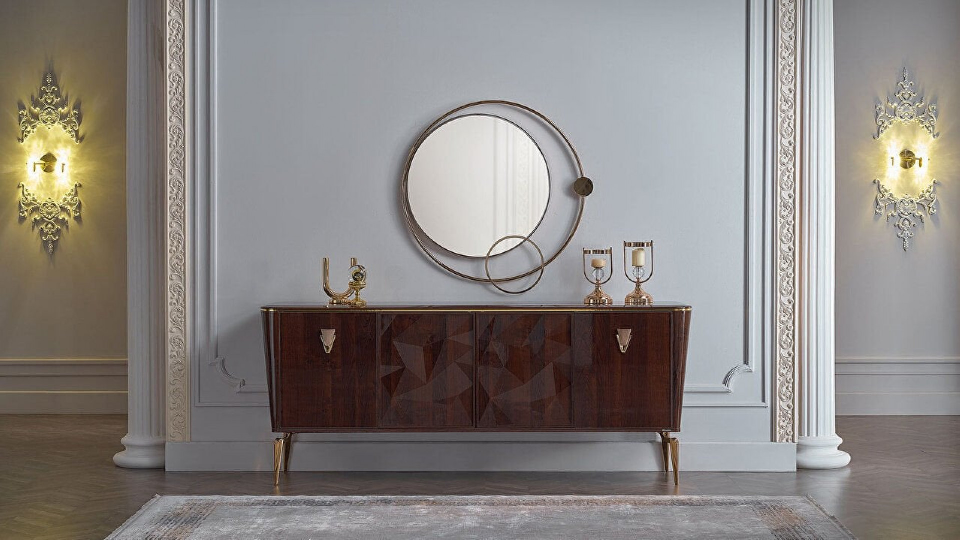 Plaza Konsolspiegel - Nussbaum