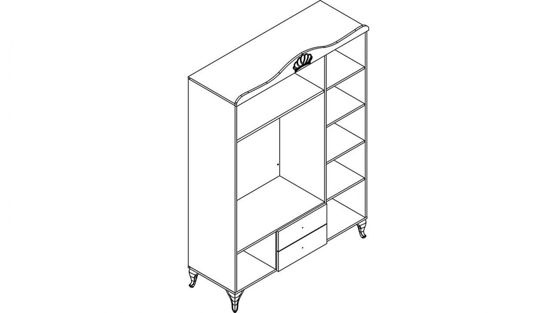 Sandy 3-türiger Kleiderschrank