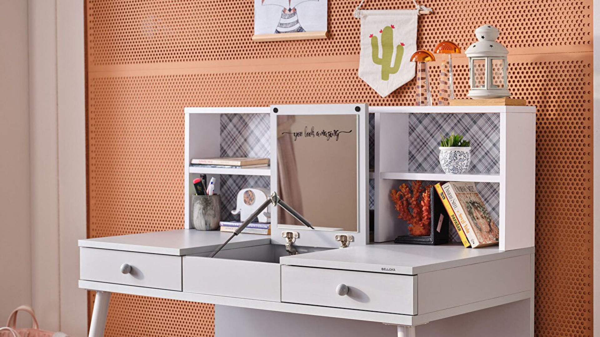 Selina Schreibtisch mit Regal