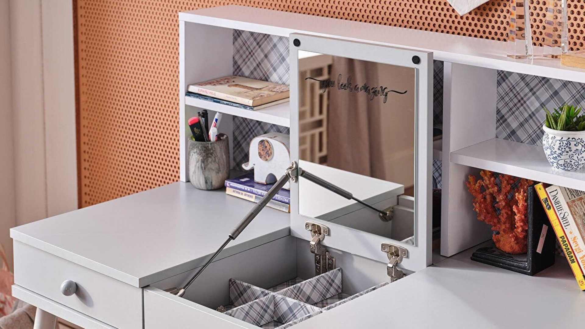 Selina Schreibtisch mit Regal