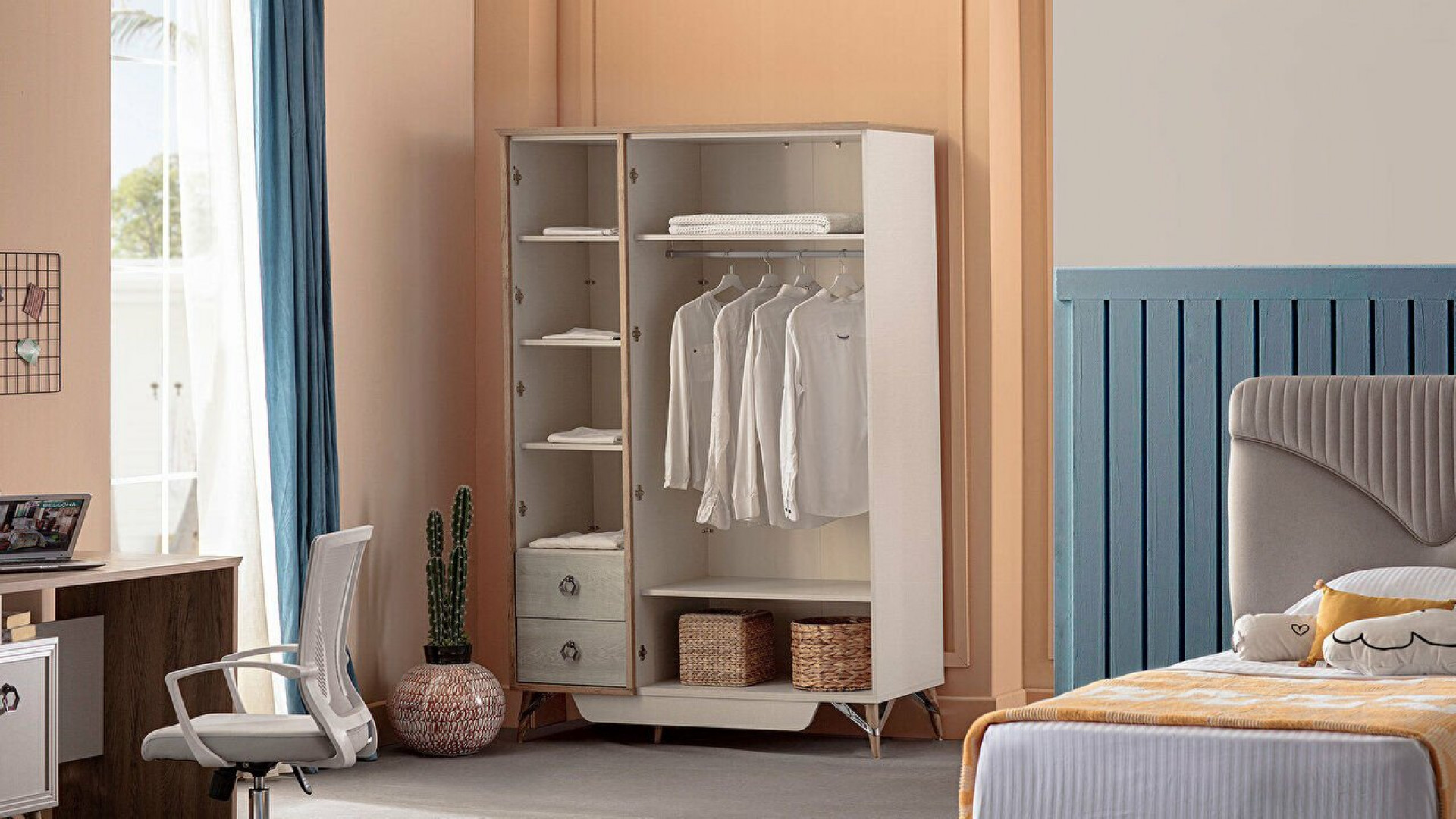 Valencia Jugendzimmer 3-türiger Kleiderschrank