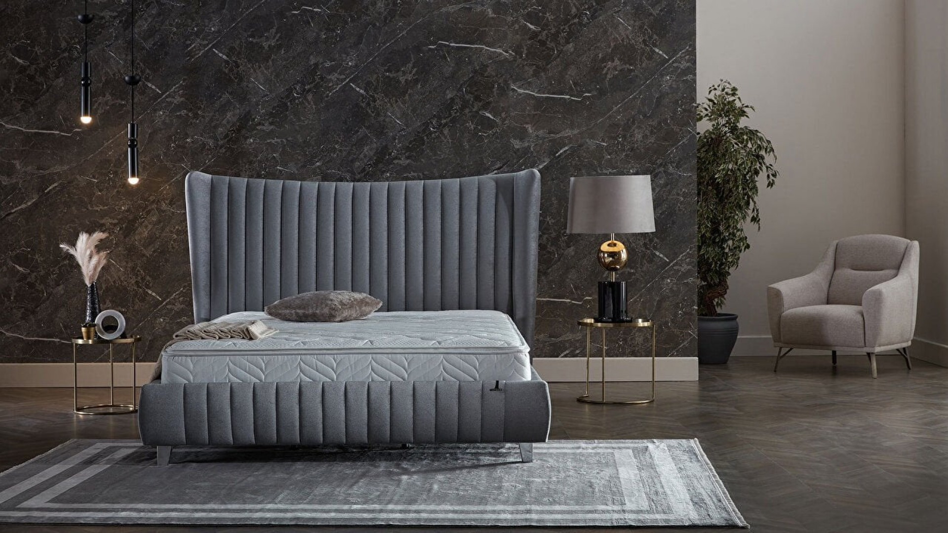 Venisa Bettbox - Grau