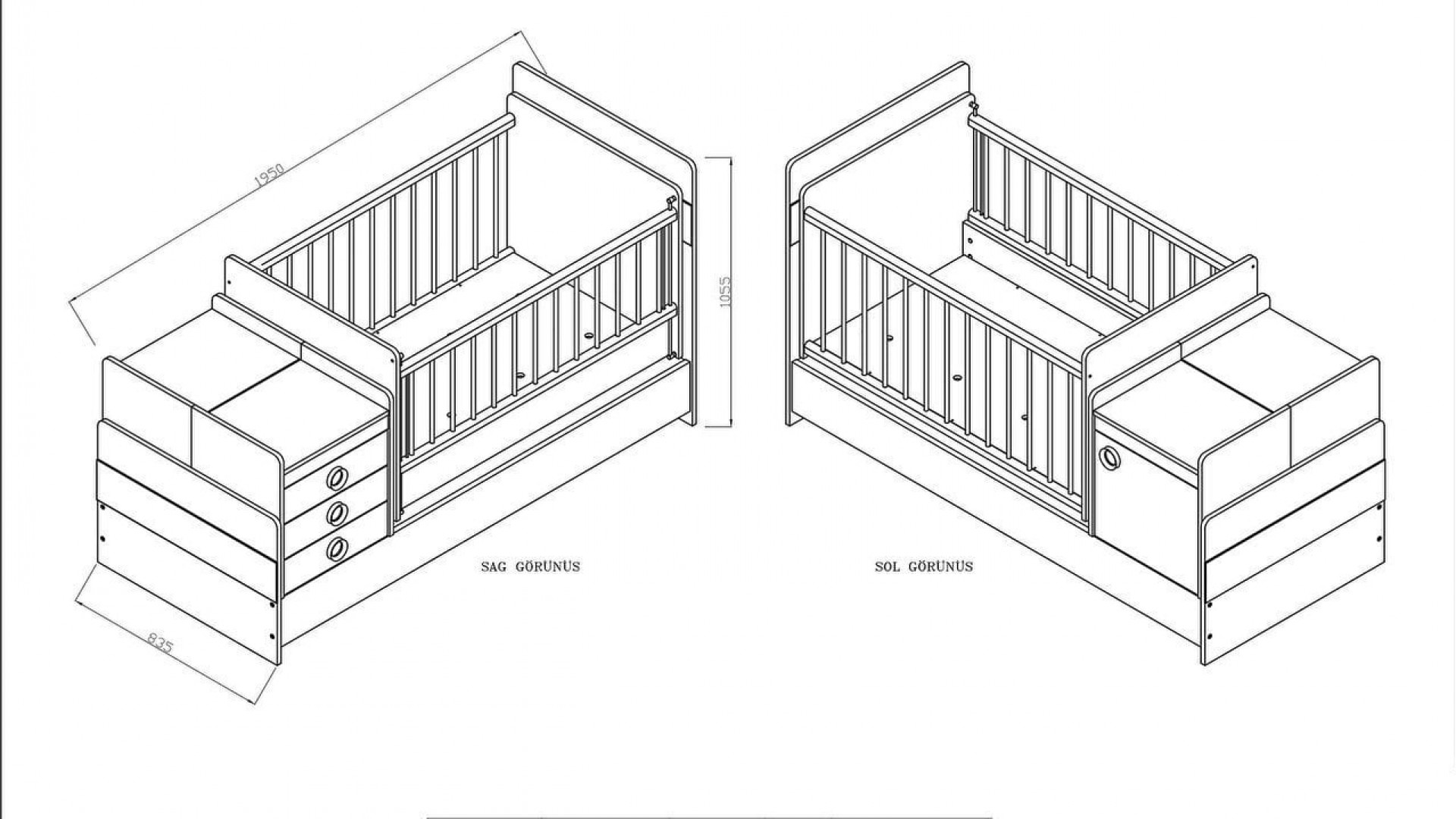Portivo Babyzimmer-Set Mädchen