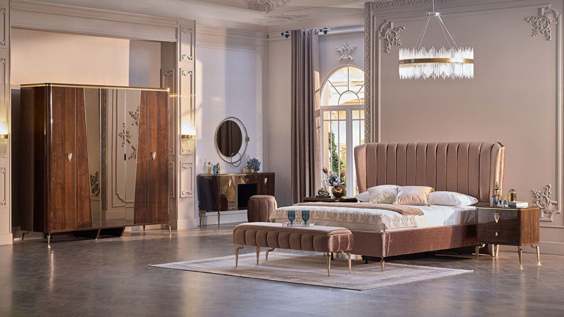 Plaza Schlafzimmer-Set Nuss