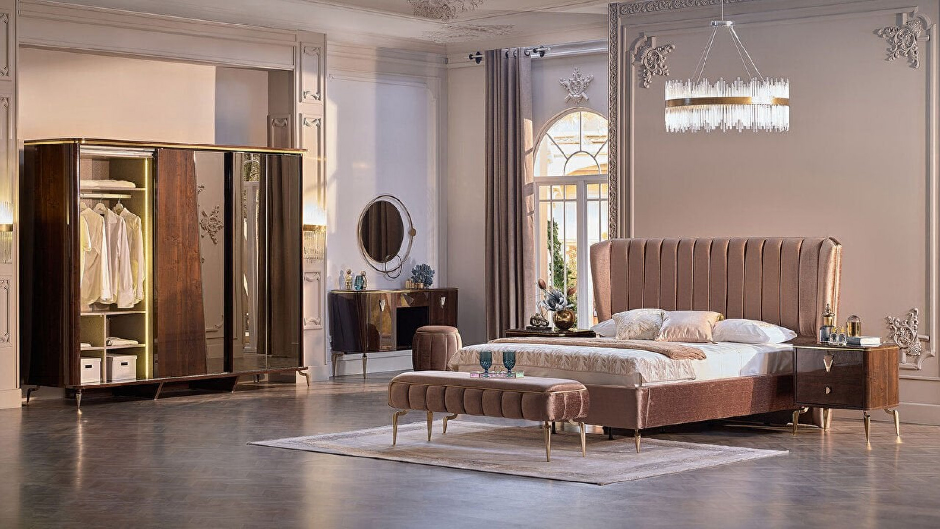 Plaza Schlafzimmer-Set Nuss