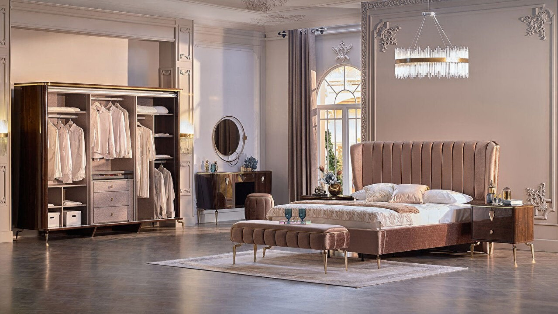 Plaza Schlafzimmer-Set Nuss