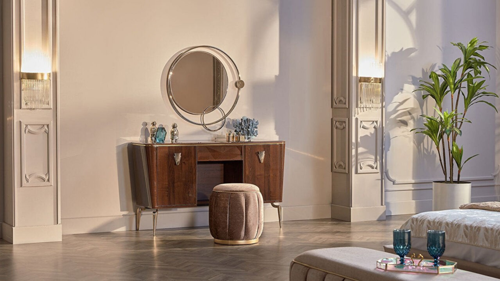 Plaza Schlafzimmer-Set Nuss