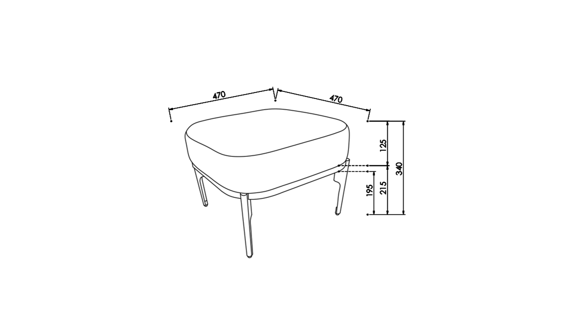 Marietta Quadratisch Hocker Tisch