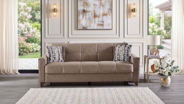 Lilya Kmp 3er-Sofa - Taupe
