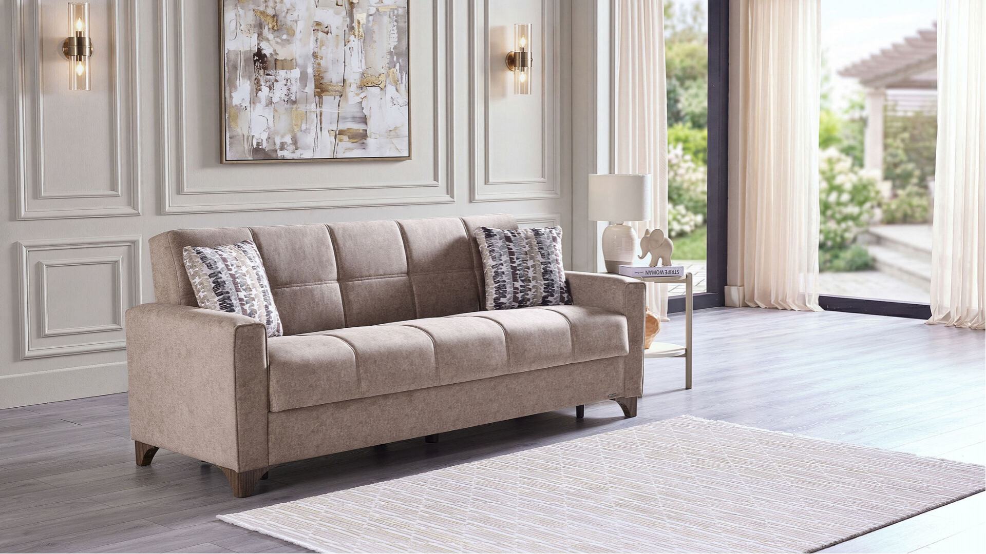 Lilya Kmp 3er-Sofa - Taupe