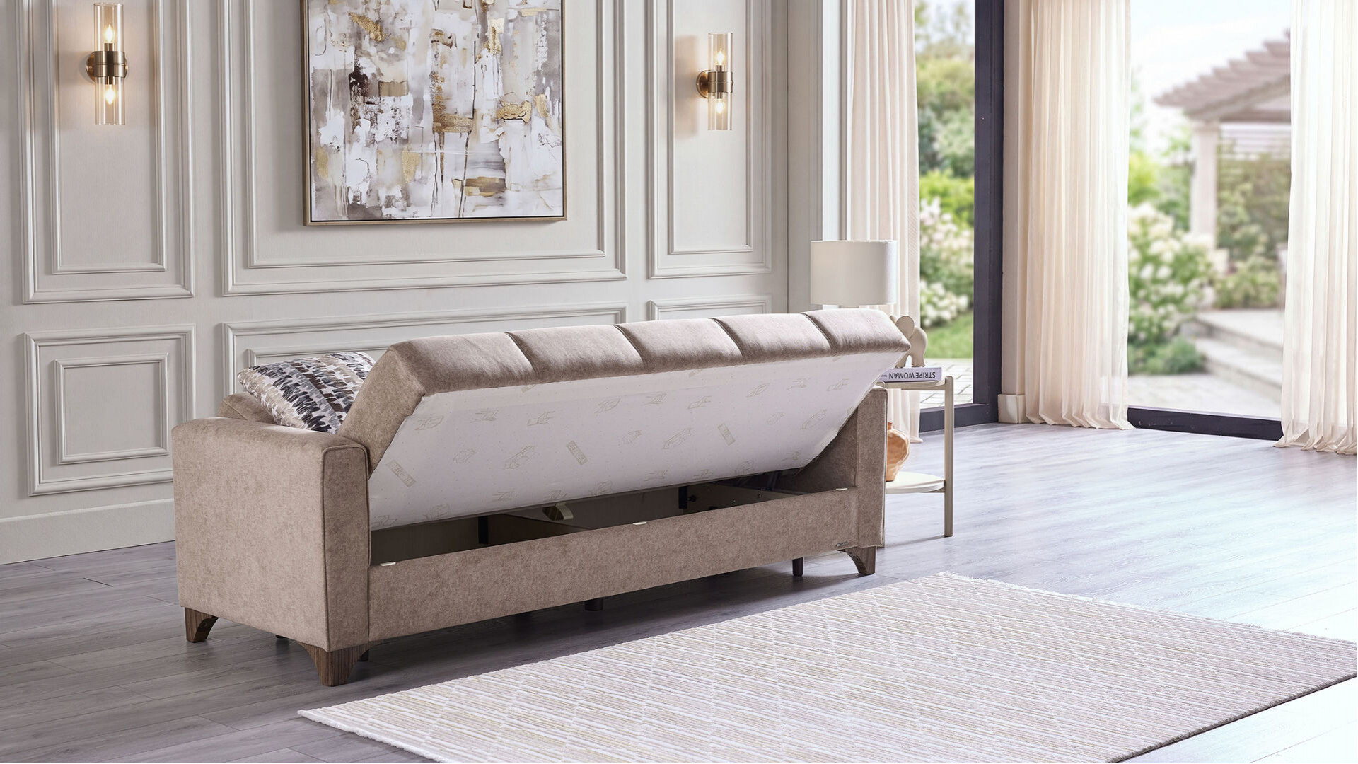 Lilya Kmp 3er-Sofa - Taupe