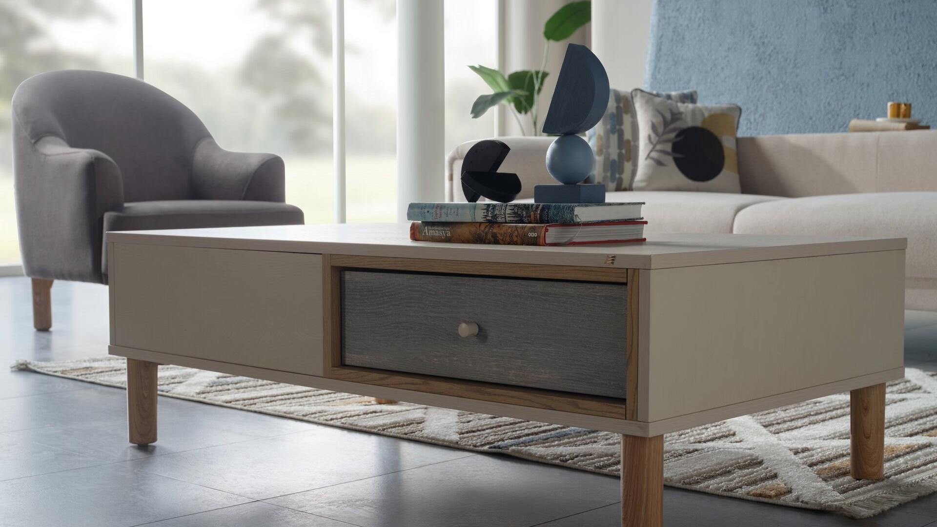 Linus Couchtisch mit Schublade