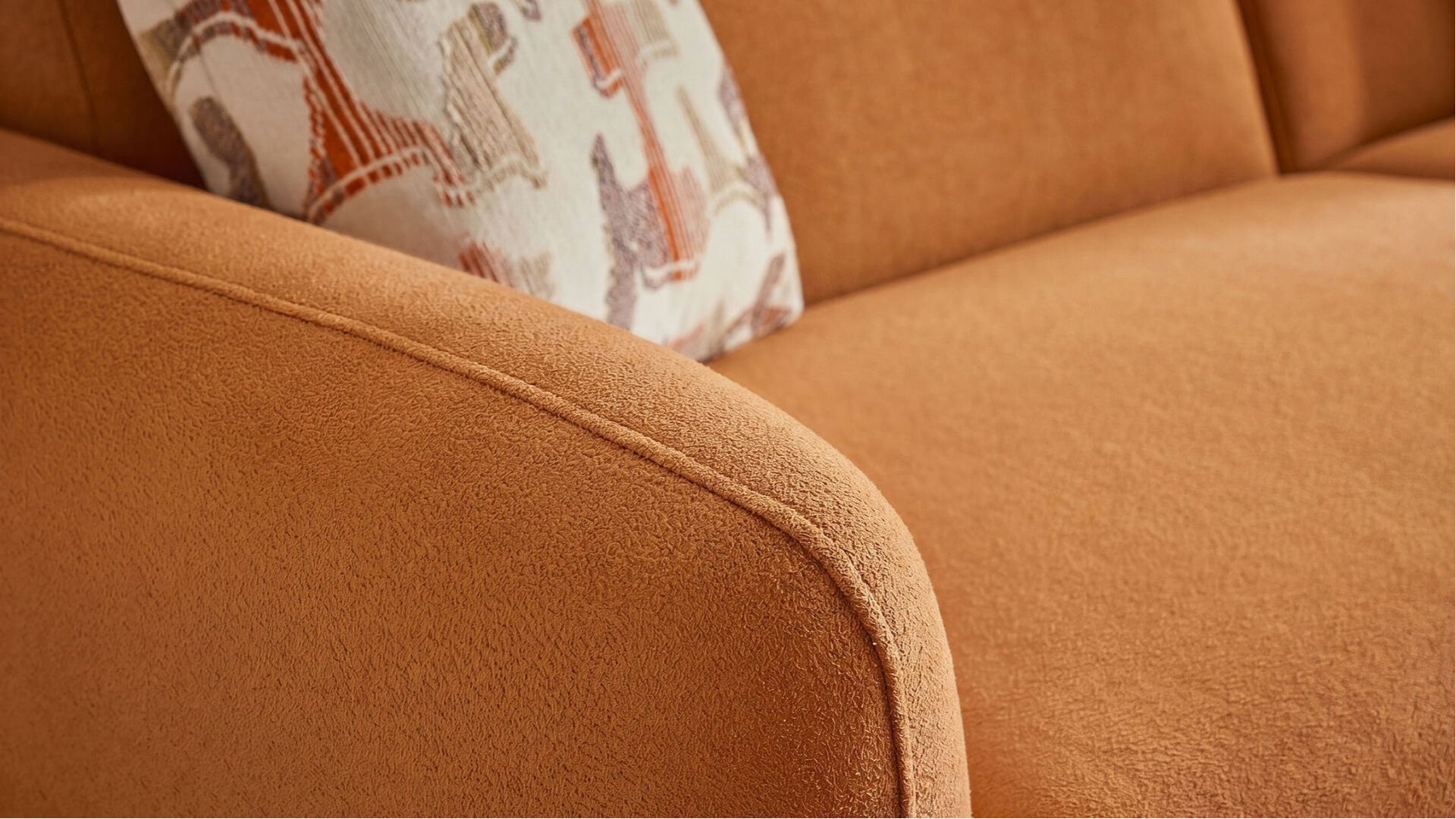 Livora 3er-Sofa - Kiremit - Eiche-Füße
