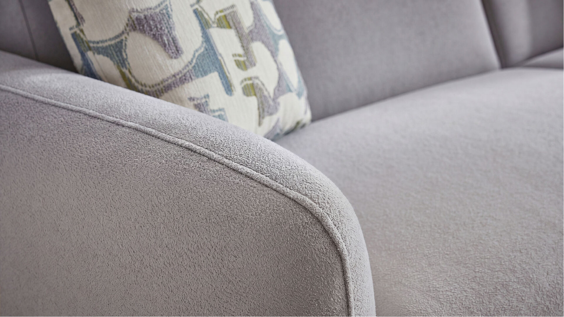 Livora 3er-Sofa - Grau - Eiche-Füße