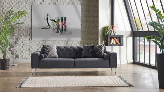 Loretto 3er-Sofa - Kreuzmuster