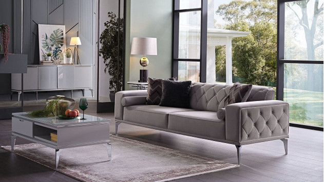 Loretto 3er-Sofa - Kreuzmuster