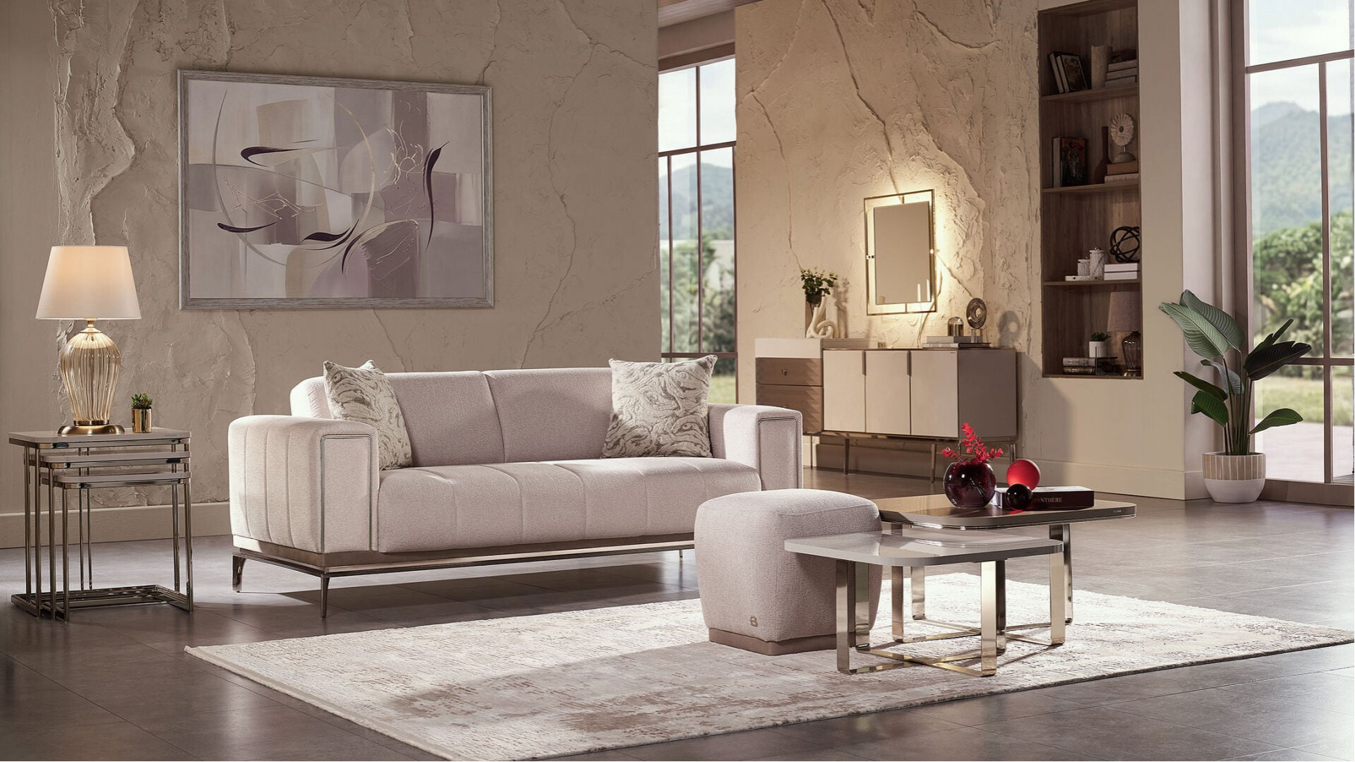 Loria 2er-Sofa - Beige