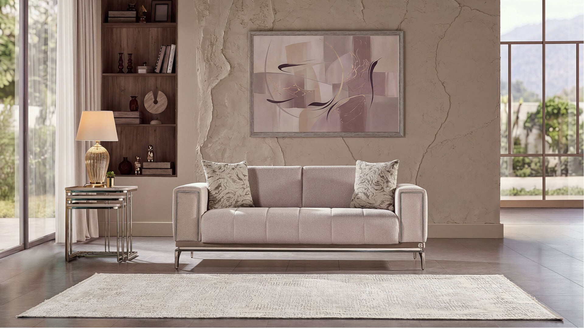 Loria 2er-Sofa - Beige