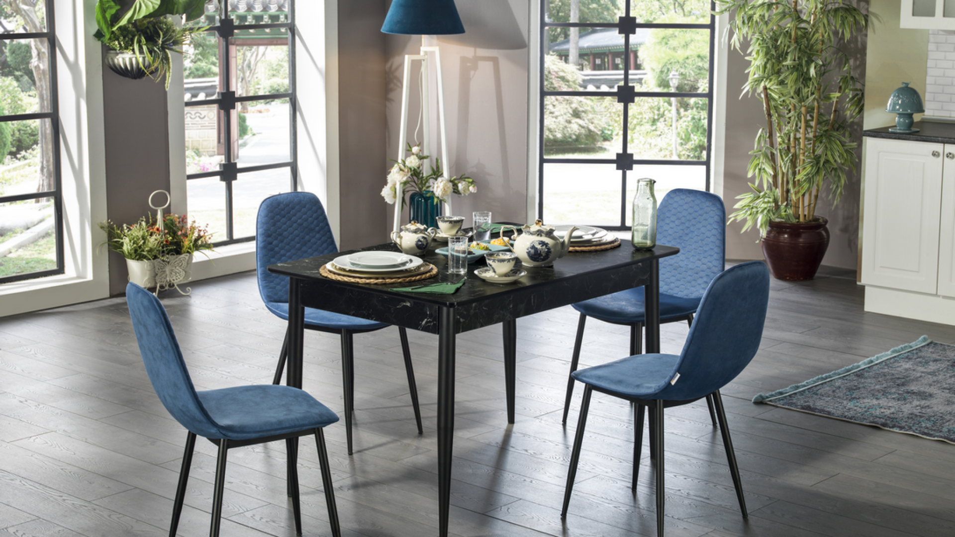 Marble Ausziehbares Küchentisch-Set