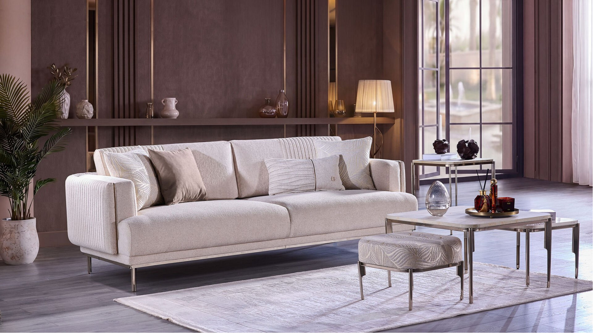 Marietta 3er-Sofa - Beige