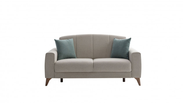 Nilya 2er-Sofa Creme - Grün