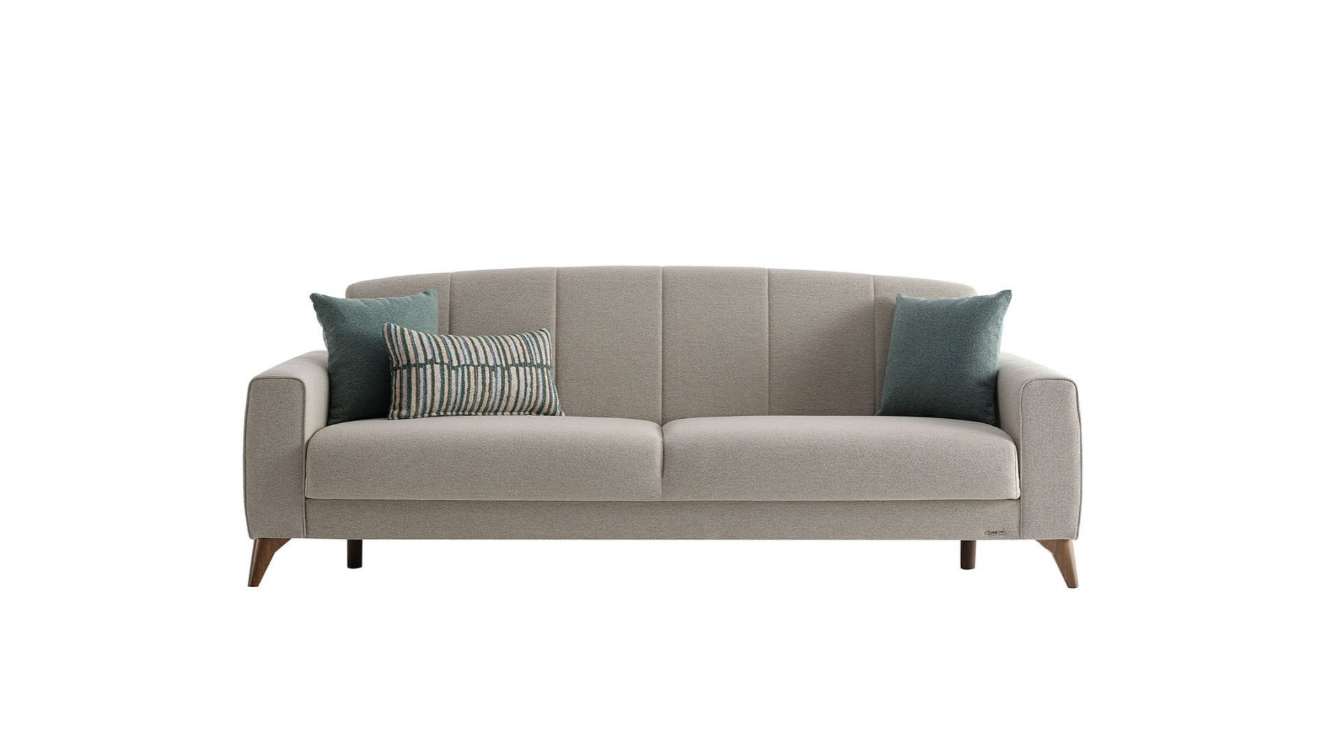 Nilya 3er-Sofa Creme - Grün