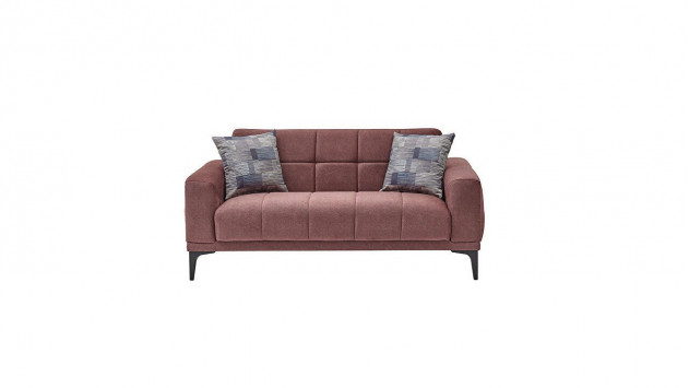 Palermo 2er-Sofa - Schwarze Füße