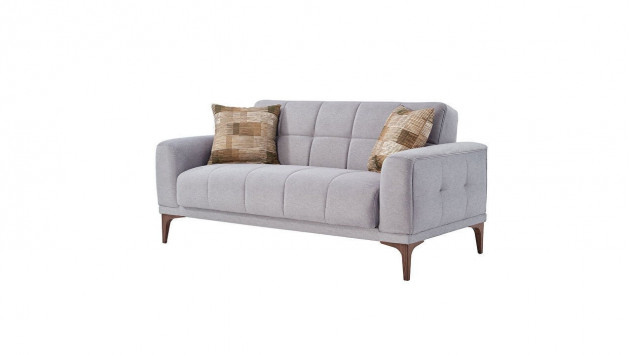 Palermo S 2er-Sofa - Nuss-Füße