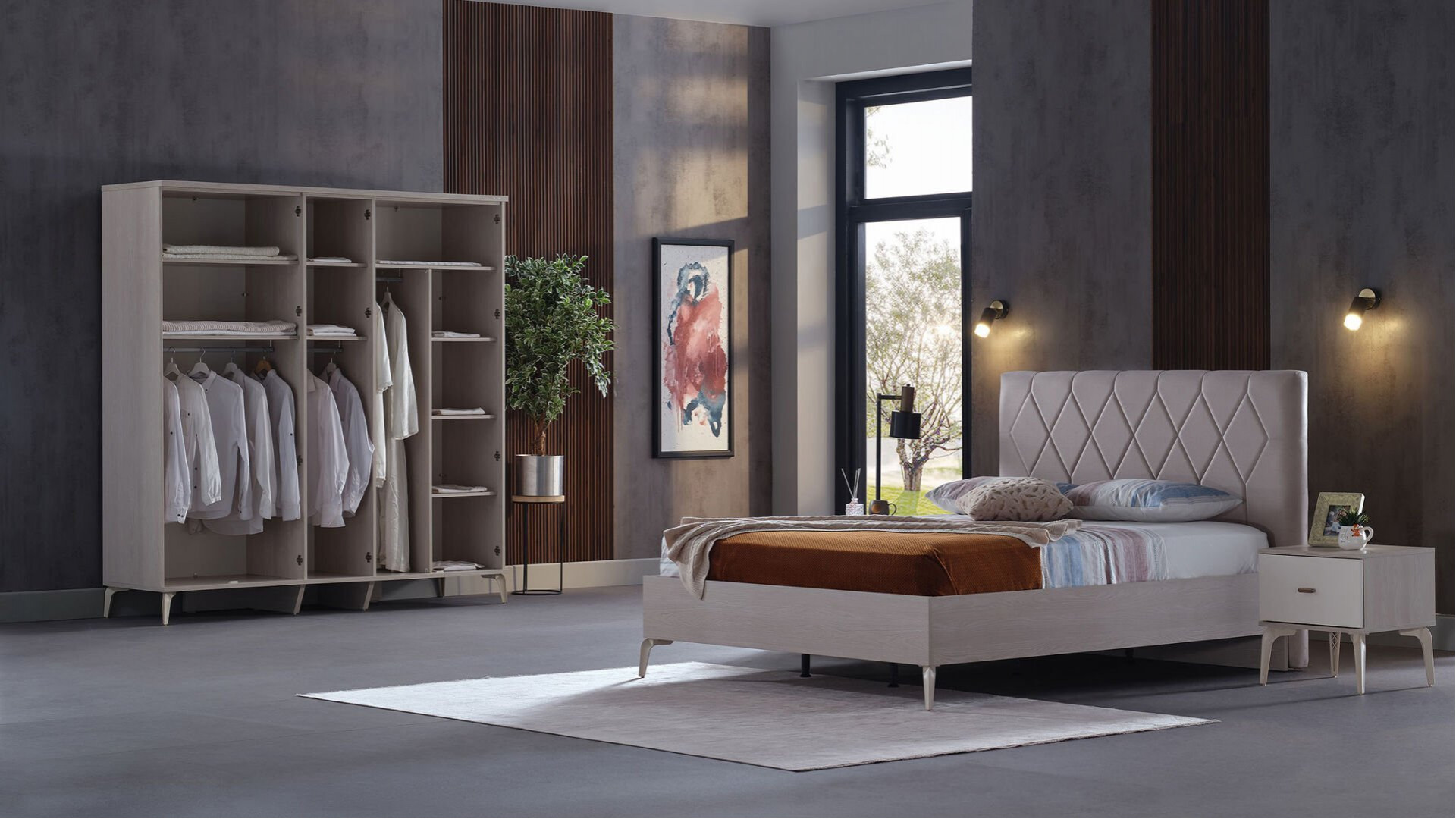 Palermo 5-türiger Kleiderschrank Schlafzimmer-Set