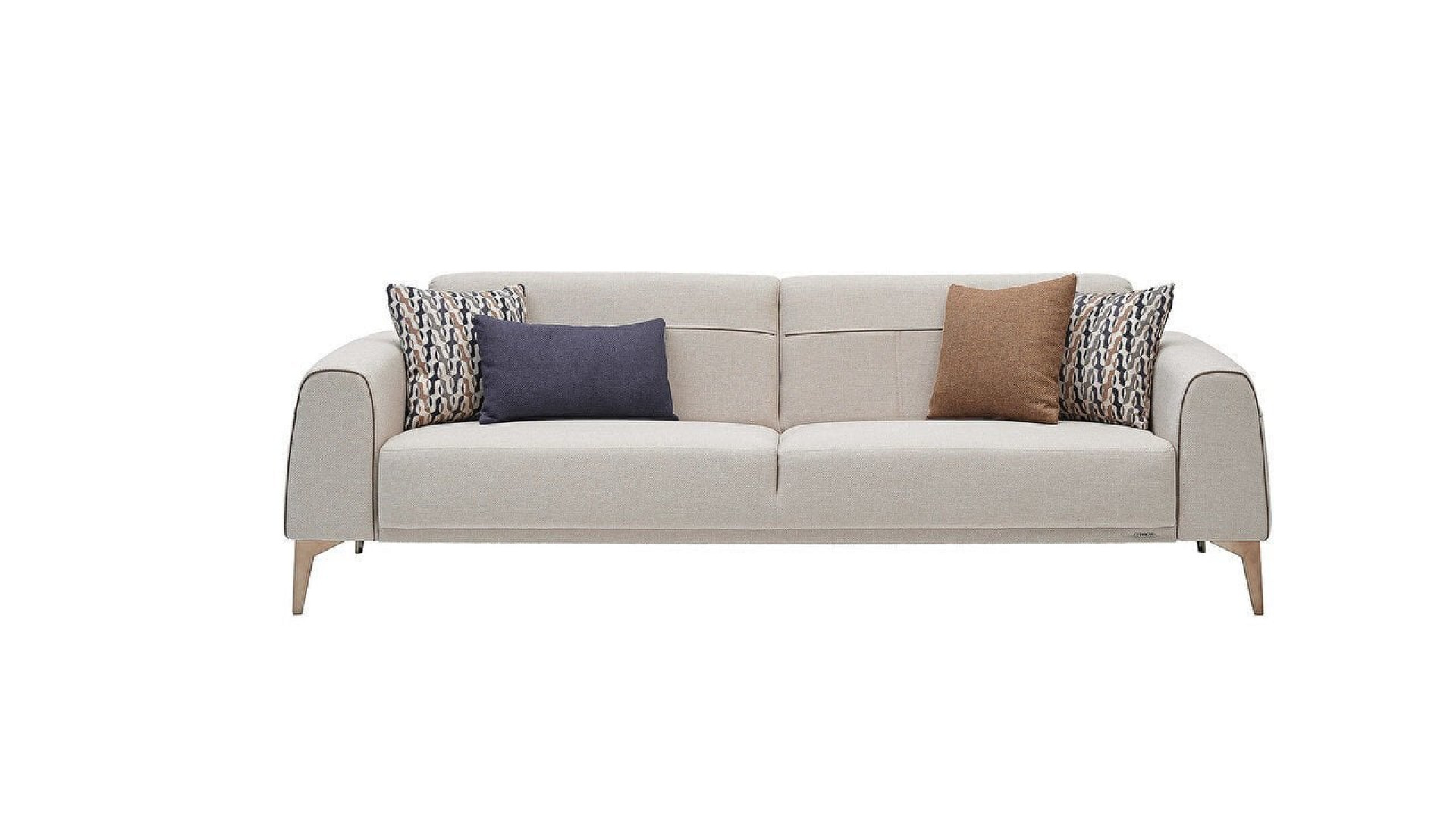 Pandora 3er-Sofa - Dunkelblaue Kissen