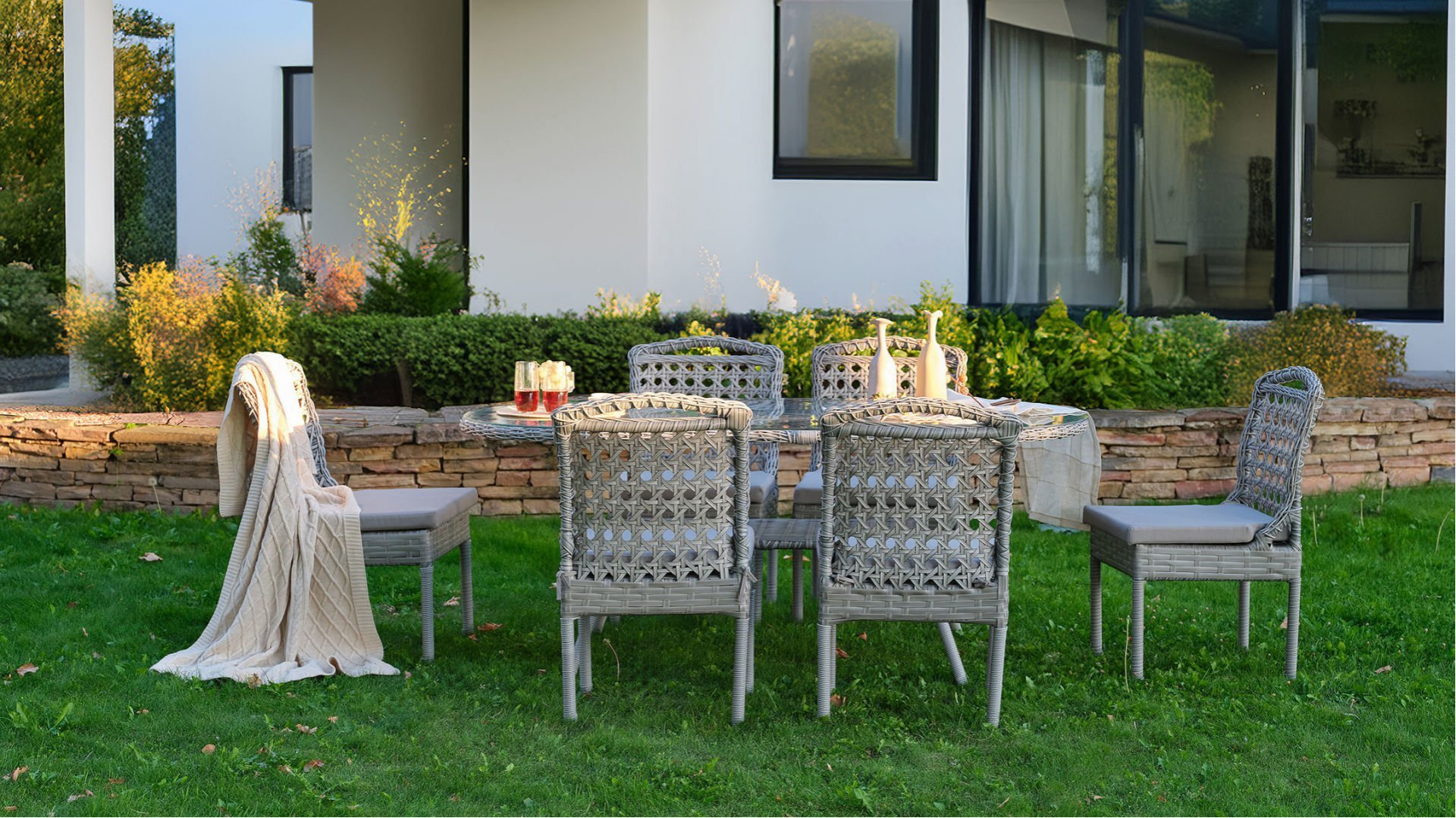 Pernilla oval Gartentischgruppe