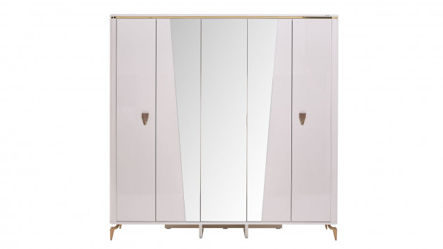 Plaza 5-türiger Schrank - Elfenbein