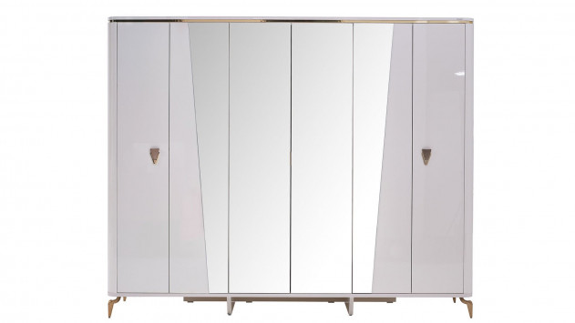 Plaza 6-türiger Schrank - Elfenbein
